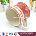 Venta al por mayor de cerámica de color rojo taza de café